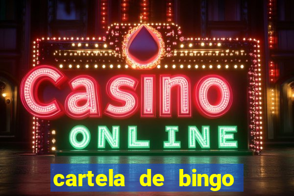 cartela de bingo pra imprimir